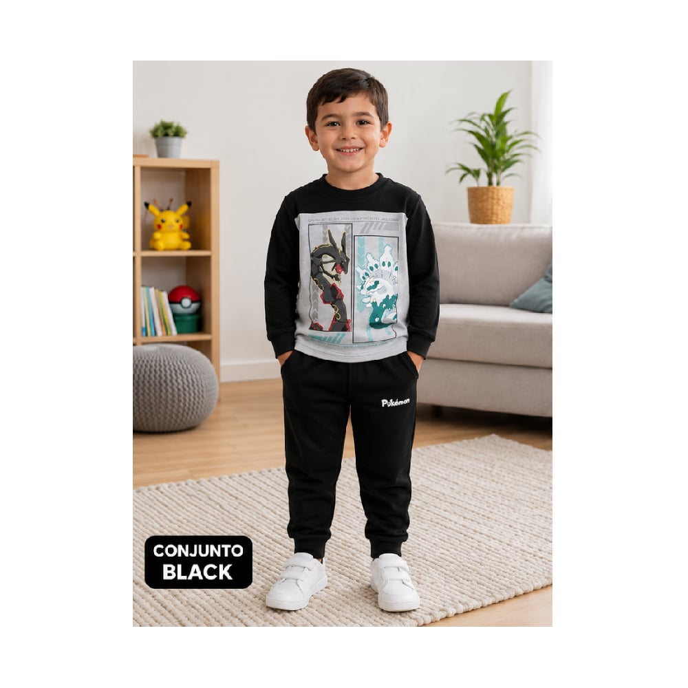 POKEMON JAPON UNISEX KIDS CONJUNTO RAYQUAZA TALLA 8 BLACK - 4