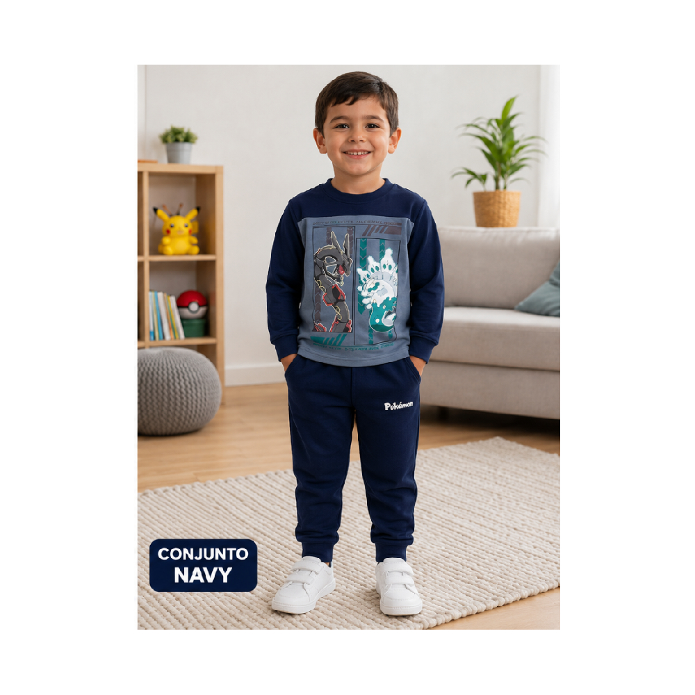 POKEMON JAPON UNISEX KIDS CONJUNTO RAYQUAZA TALLA 8 NAVY - 4