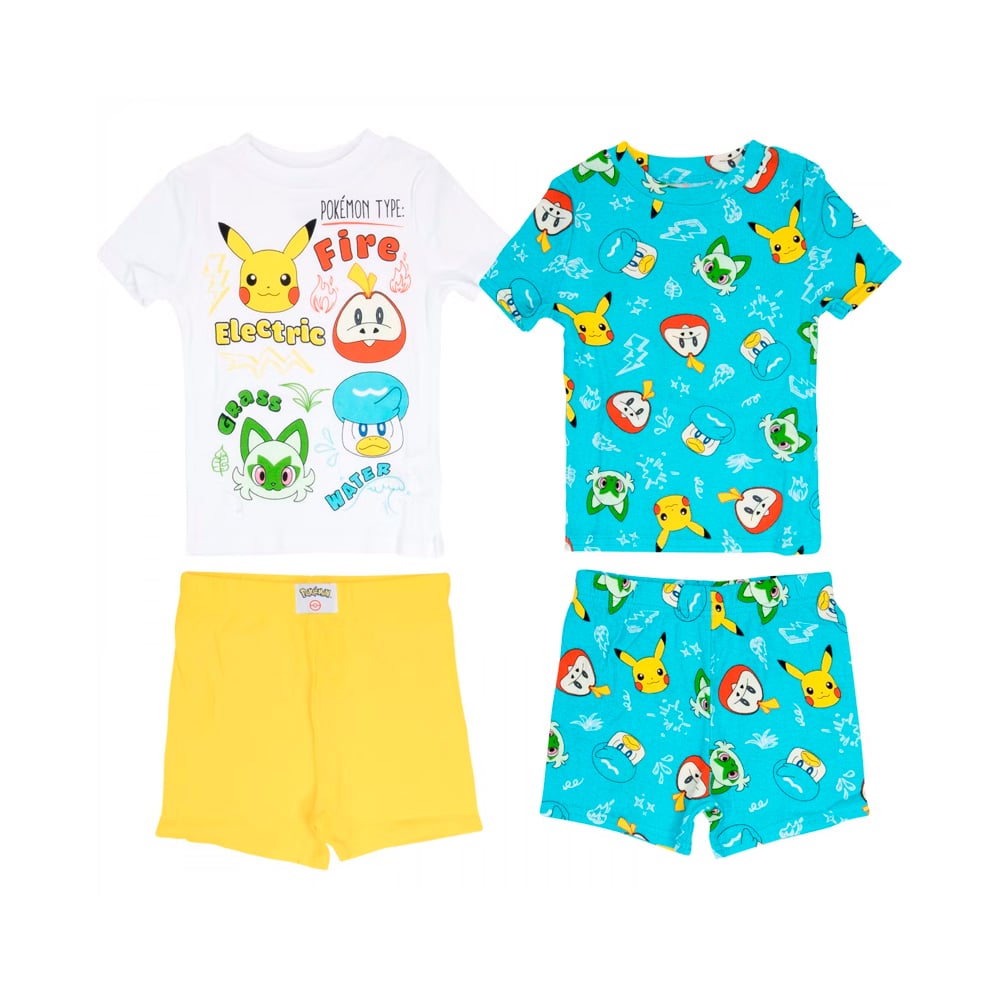 POKEMON PIJAMA SET FIRE ELECTRIC GRASS TALLA 4 - 1