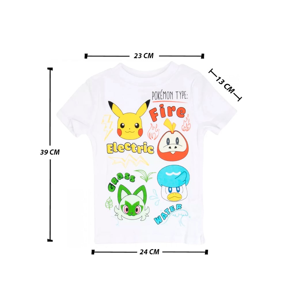 POKEMON PIJAMA SET FIRE ELECTRIC GRASS TALLA 4 - 2