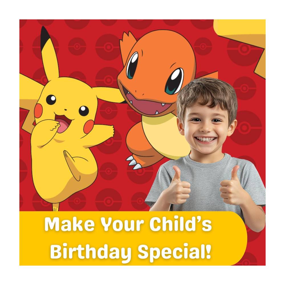 POKEMON DECORACION INFANTIL DE 32 PLATOS Y SERVILLETAS OFICIAL - 5