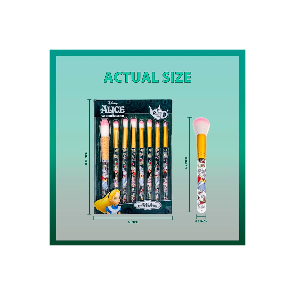 SET DE 8 BROCHAS DE MAQUILLAJE DE DISNEY ALICIA TOWNLEY GIRL - 2