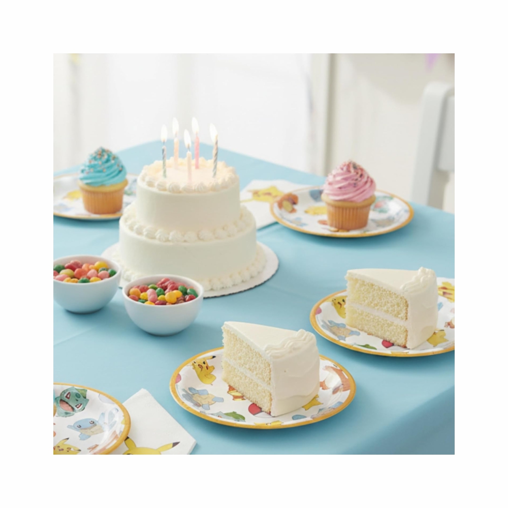 POKEMON PAQUETE DE 16 PLATOS Y SERVILLETAS DE POSTRE OFICIAL - 4