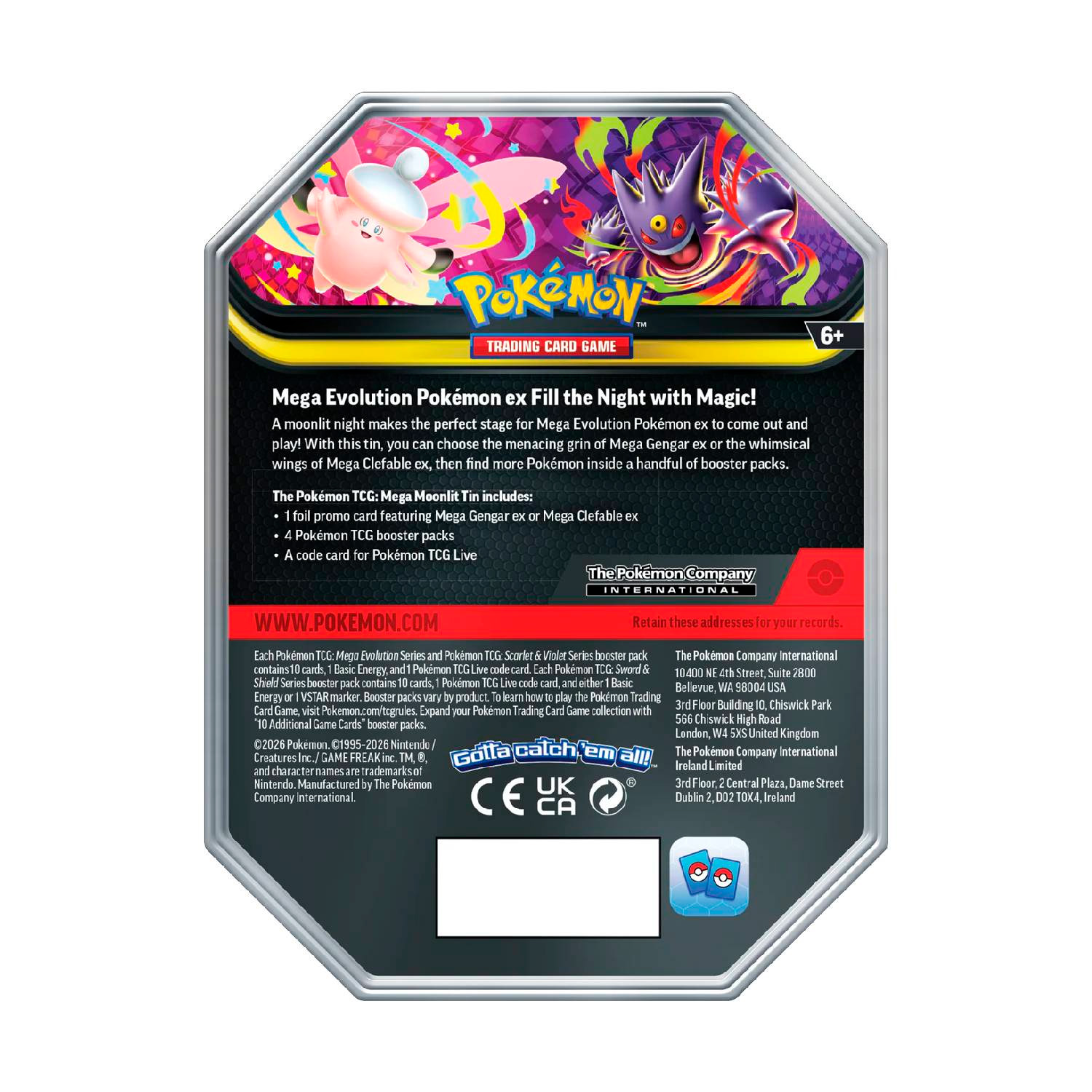 POKEMON TCG MEGA MOONLIGHT TIN MEGA CLEFABLE INGLES - 4