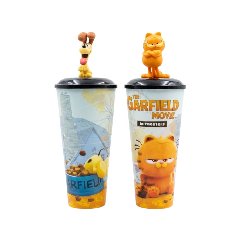 THE GARFIELD MOVIE AMC EXCLUSIVE CUPS TOPPERS SET DE 2 - 1
