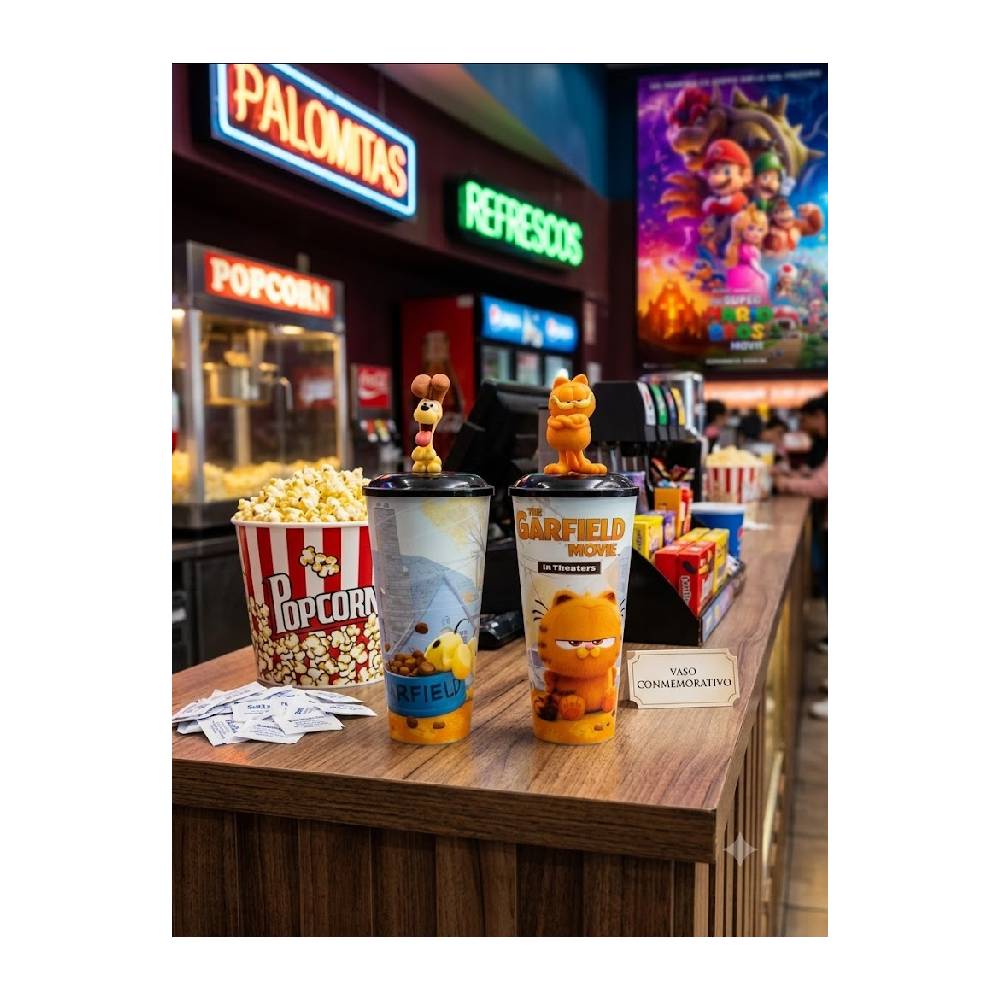 THE GARFIELD MOVIE AMC EXCLUSIVE CUPS TOPPERS SET DE 2 - 2