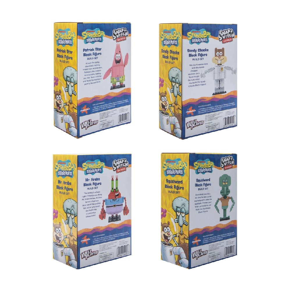 BOB ESPONJA SNAP SWITCH SET 4 UNIDADES PACK - 4