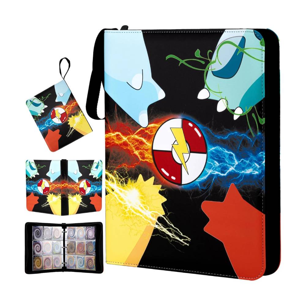 POKEMON FOLDER 9 POCKET KANTO BLACK 900 CARTAS - 1