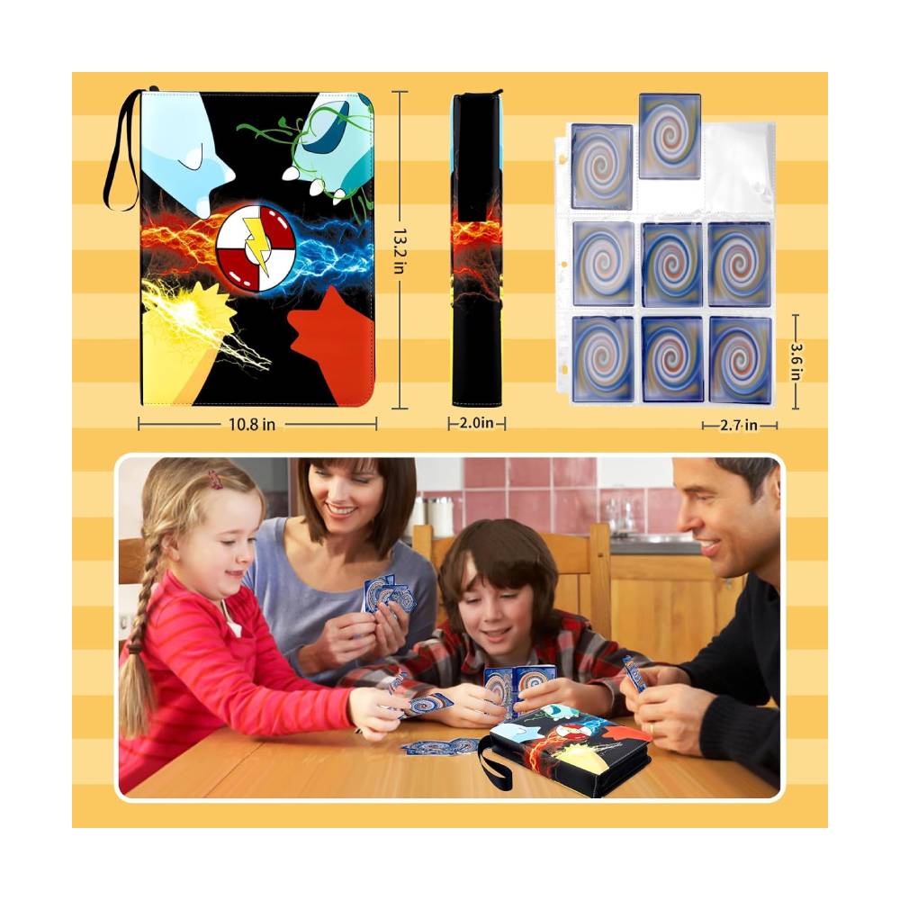 POKEMON FOLDER 9 POCKET KANTO BLACK 900 CARTAS - 2