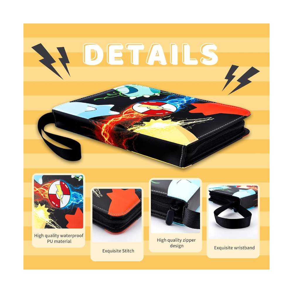POKEMON FOLDER 9 POCKET KANTO BLACK 900 CARTAS - 3