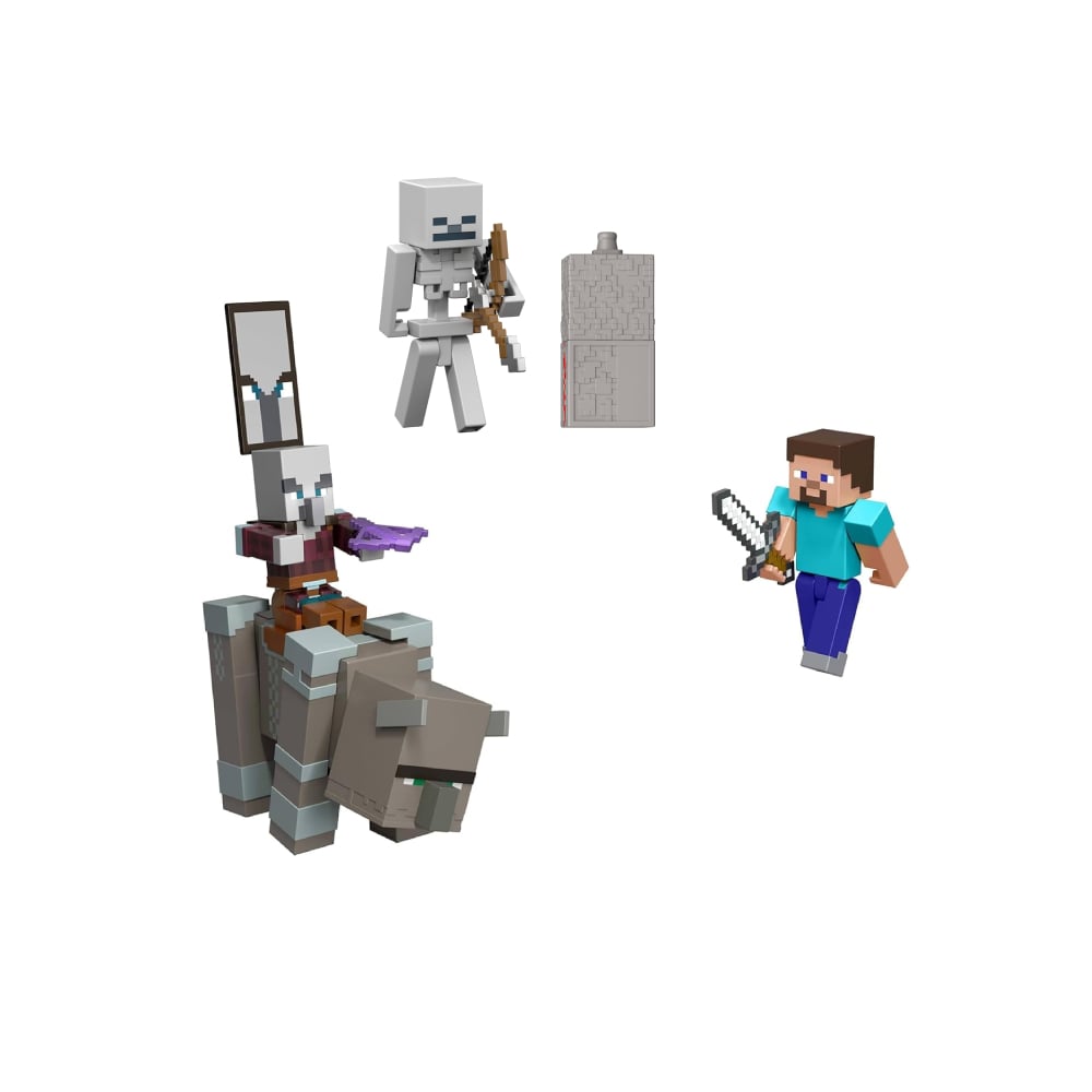 MATTEL MINECRAFT SET SKELETON AND VILLAGE RAID PACK - 1