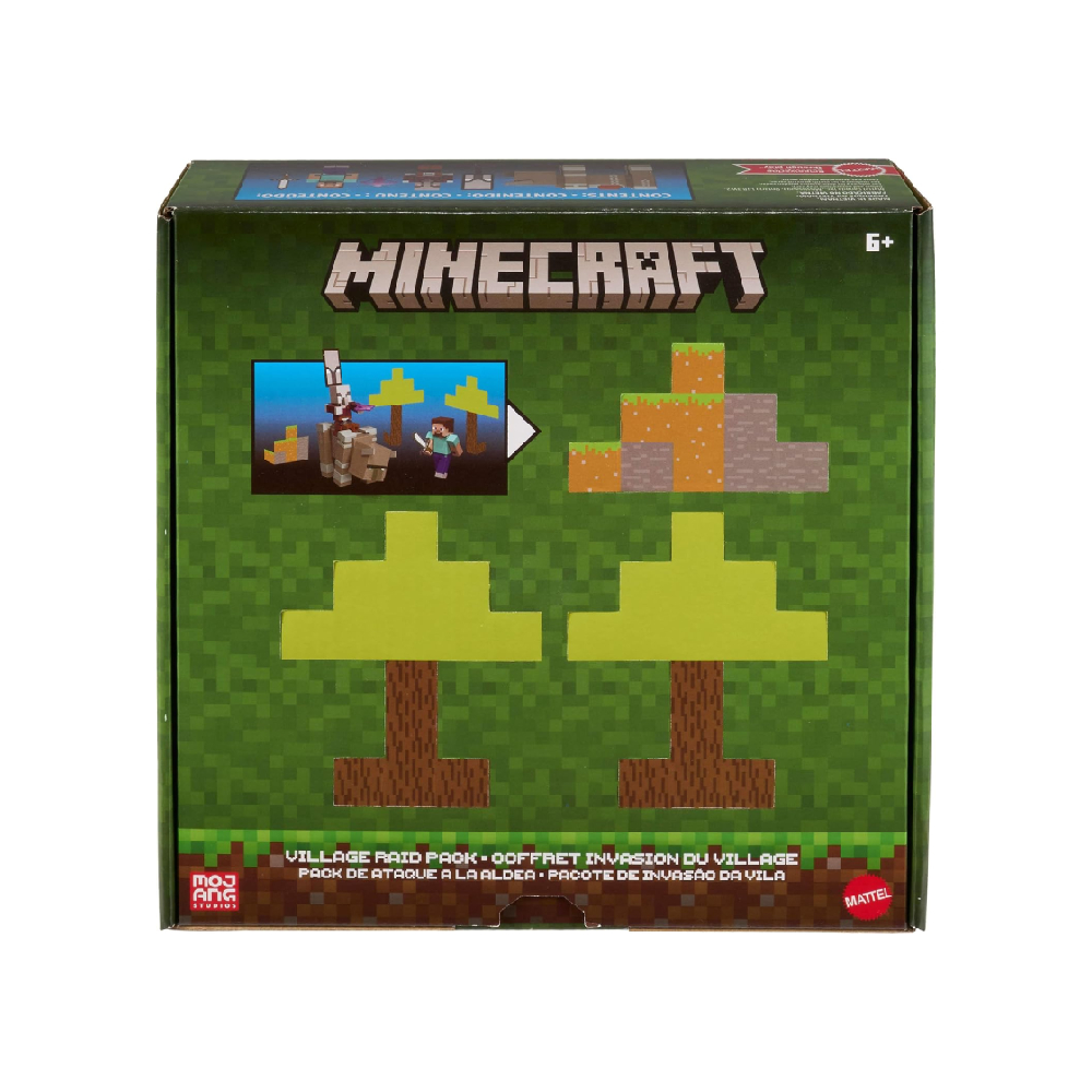 MATTEL MINECRAFT SET SKELETON AND VILLAGE RAID PACK - 6