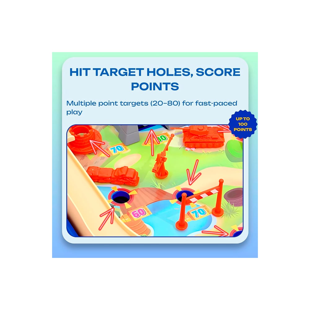 BATTLE PINBALL MACHINE TABLETOP ARCADE GAME - 3