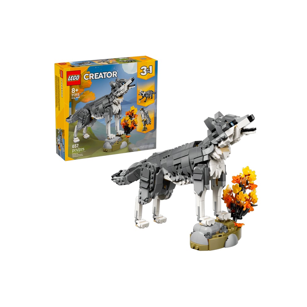 LEGO CREATOR 3 IN 1 FOREST ANIMALS GRAY WOLF 31393 - 1