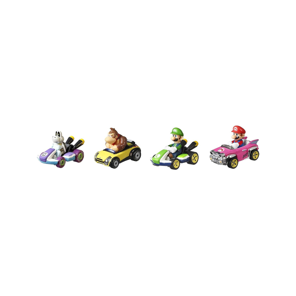 HOT WHEELS MARIO KART PACK 4 VEHICULOS MODELO X - 6