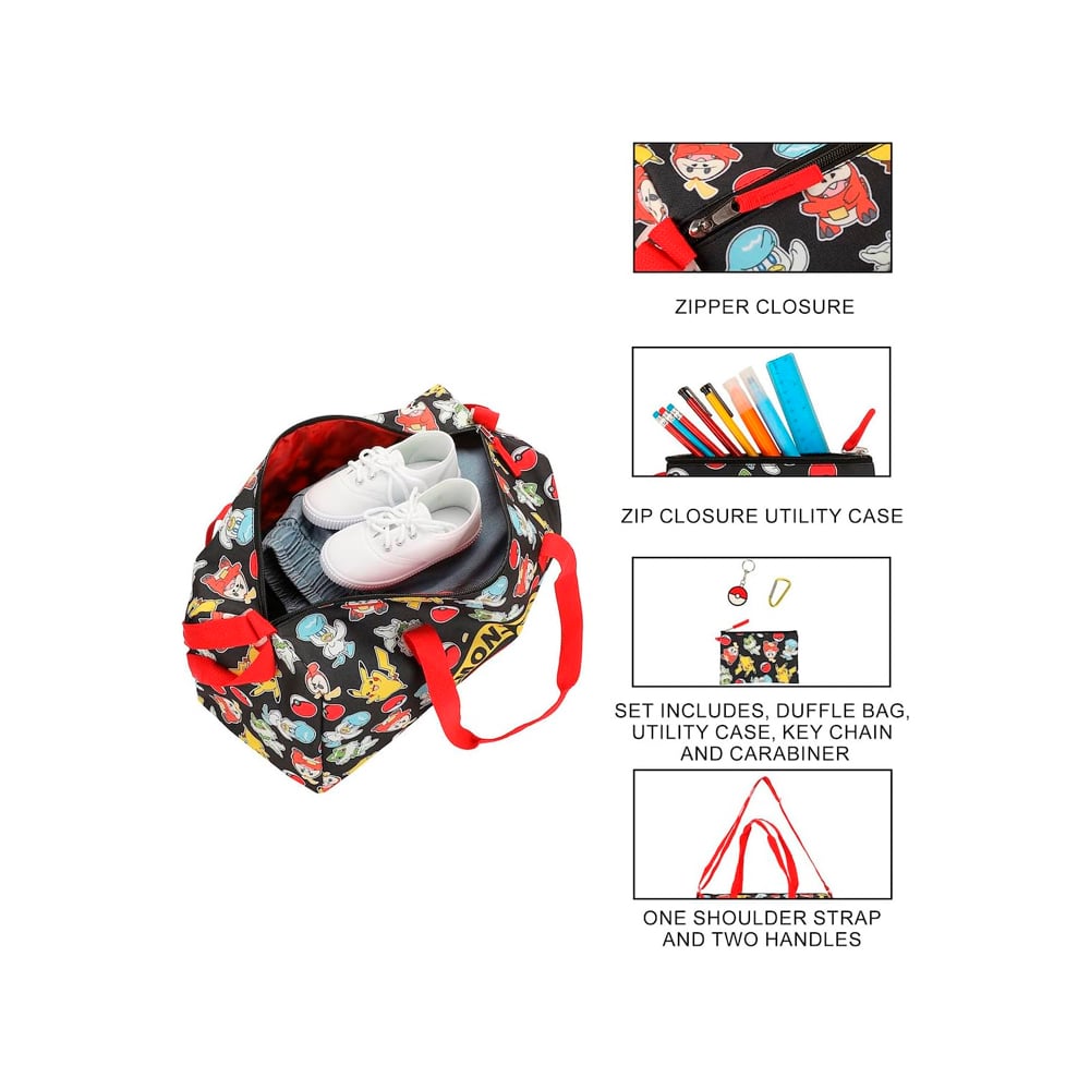 POKEMON MALETA VIAJERA DEPORTIVA NIÑOS SET - 3