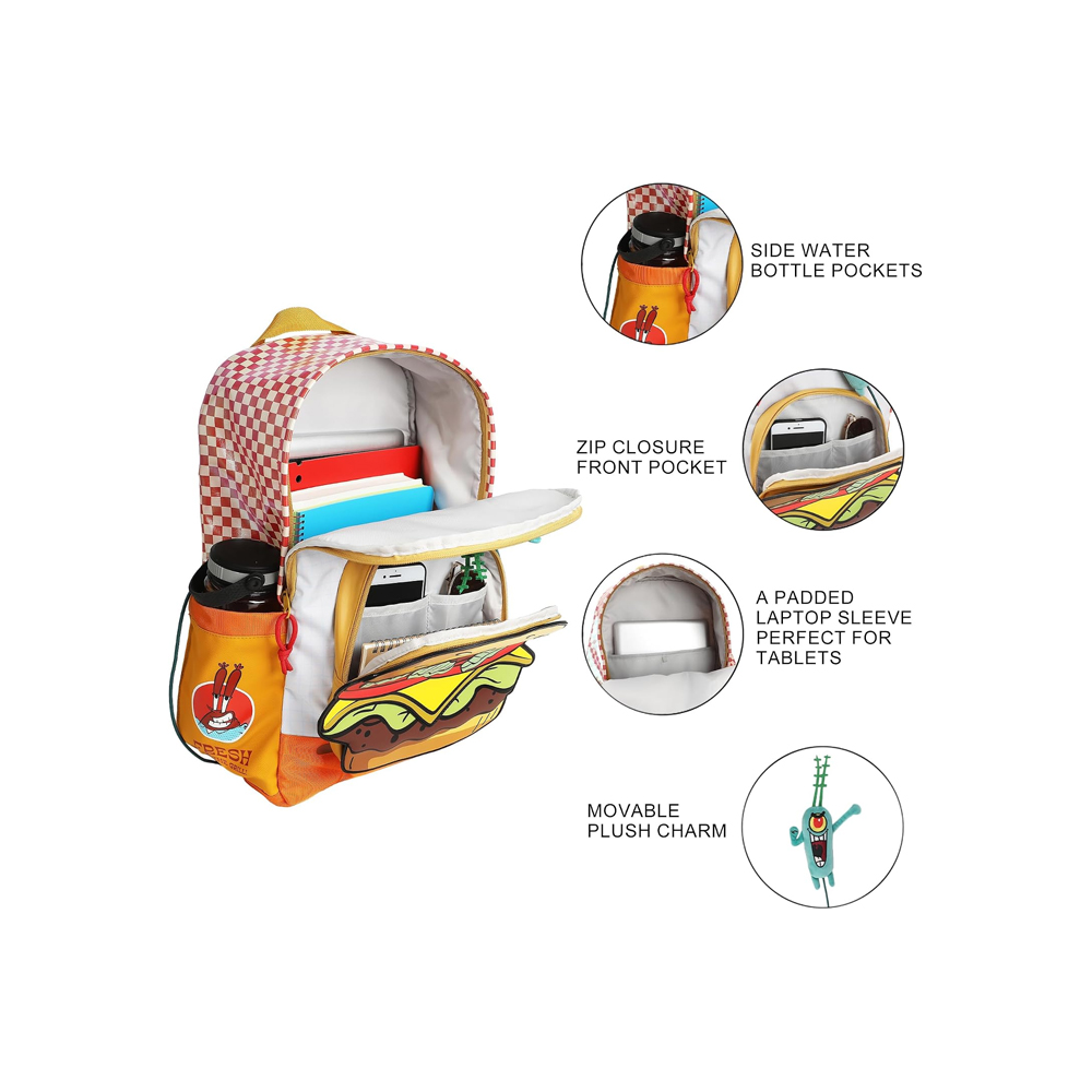 MOCHILA BIOWORLD BOB ESPONJA 45 CM OFICIAL - 3