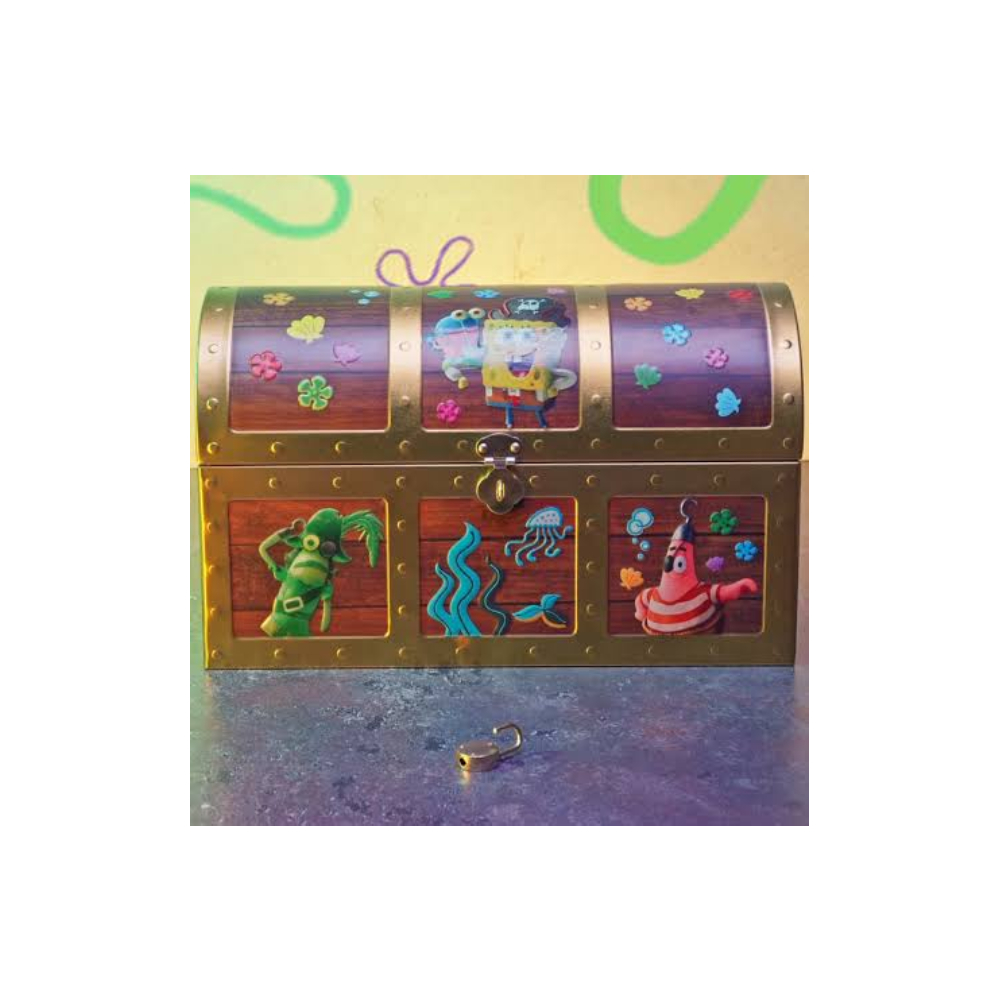 POPCORN BUCKET COFRE BOB ESPONJA PELICULA CON LLAVE - 2