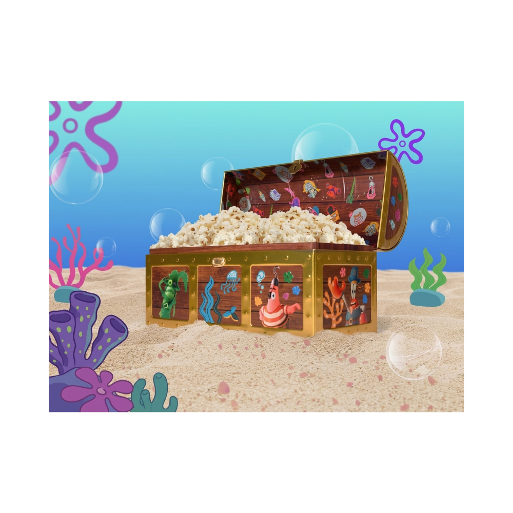 POPCORN BUCKET COFRE BOB ESPONJA PELICULA CON LLAVE - 3