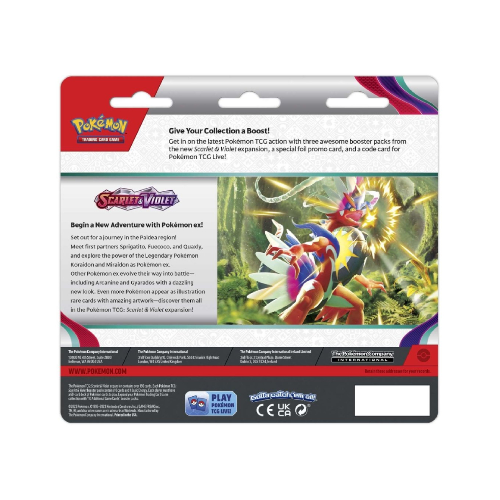 POKEMON TCG ESCARLATA Y PURPURA DONDOZO 3 PACK ESPAÑOL - 2