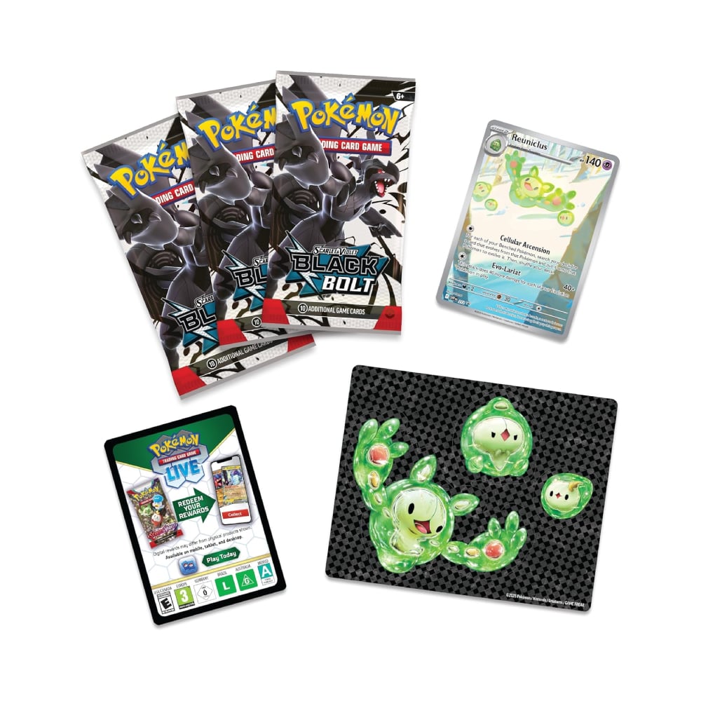 POKEMON TCG BLACK BOLT REUNICLUS 3 PACK ESPAÑOL - 4