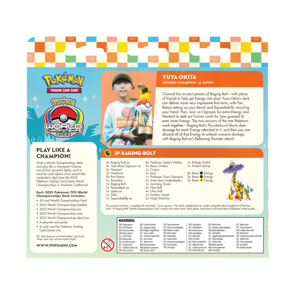 POKEMON TCG WORLD CHAMPIONSHIP 2025 JP RAGING BOLT INGLES - 2