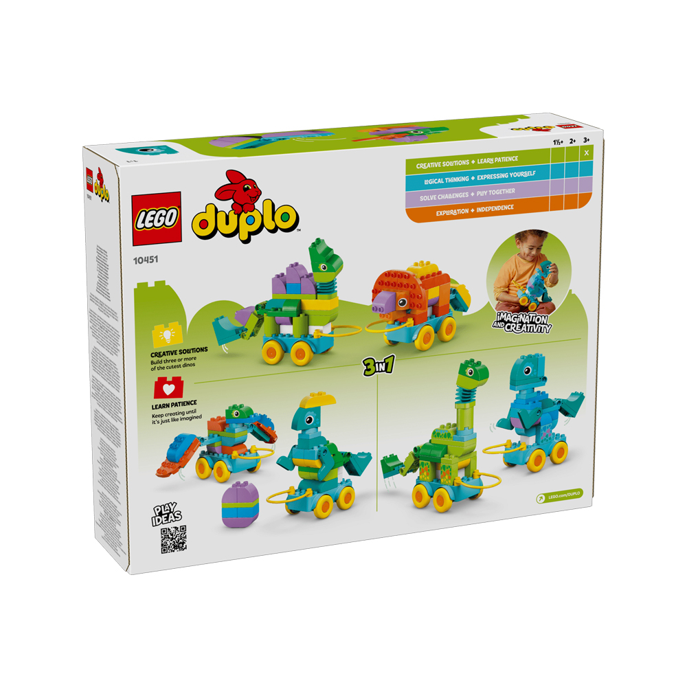 LEGO DUPLO TOWN 3 IN 1 DINOSAURS ON WHEELS LEARNING 10451 - 2
