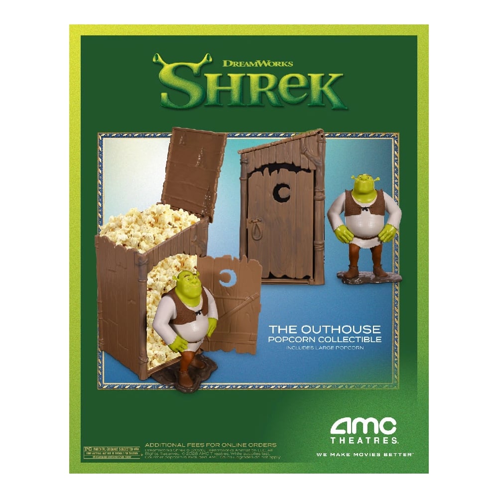 POPCORN BUCKET SHREK 25TH ANNIVERSARY AMC THEATRES OUTHOUSE - 4