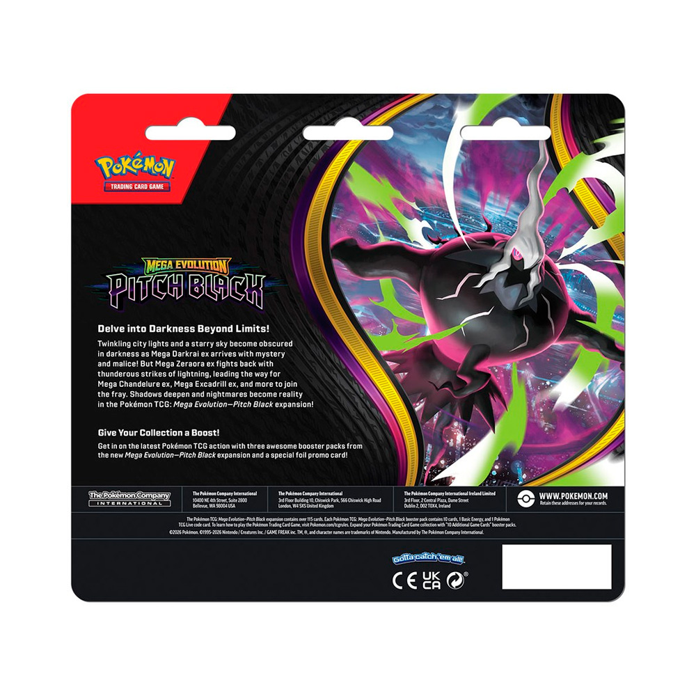 POKEMON TCG PITCH BLACK 3 PACK BLISTER ESPAÑOL - 3