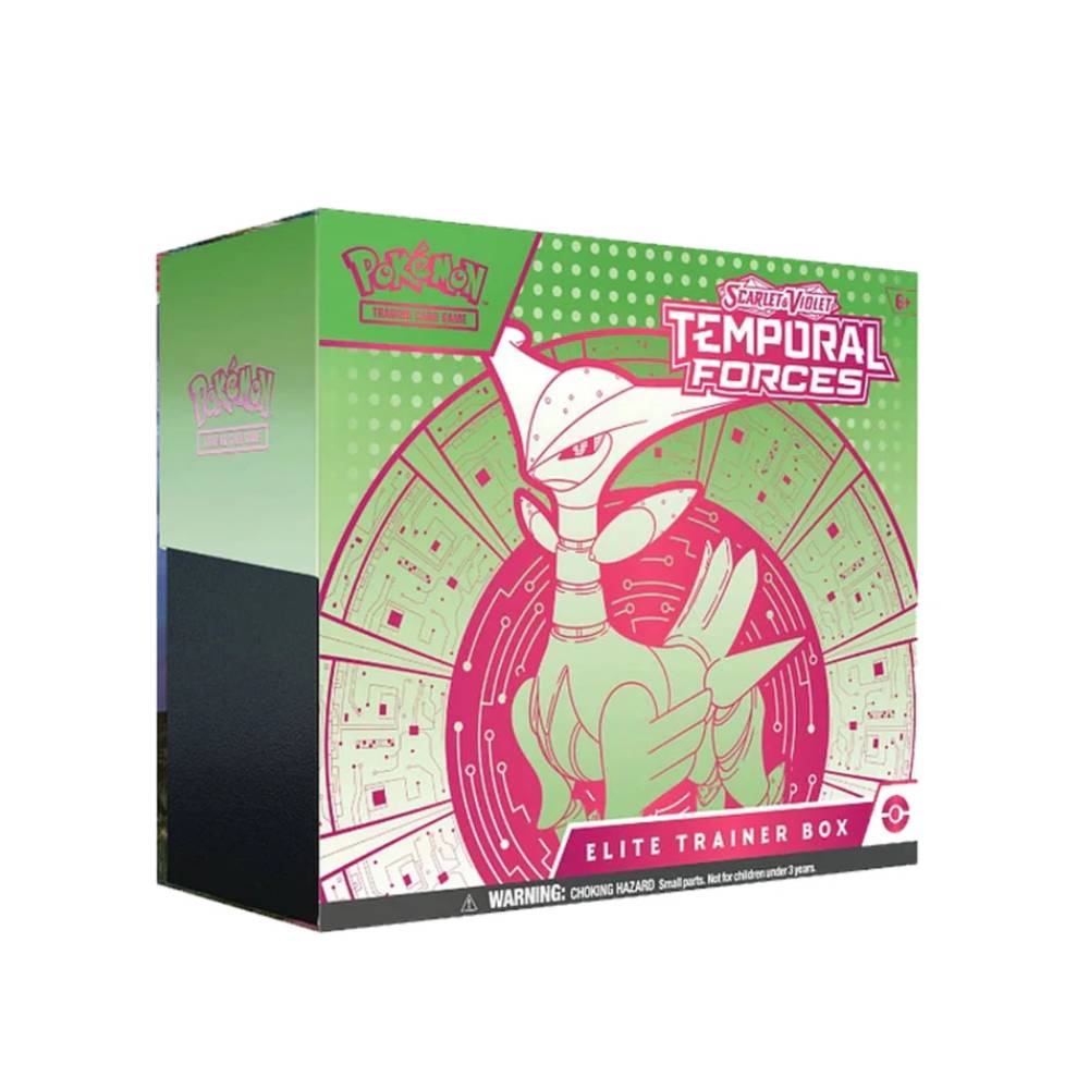 POKEMON TCG ELITE TRAINER BOX FUERZA TEMPORAL IRON LEAVES ESPAÑOL - 2