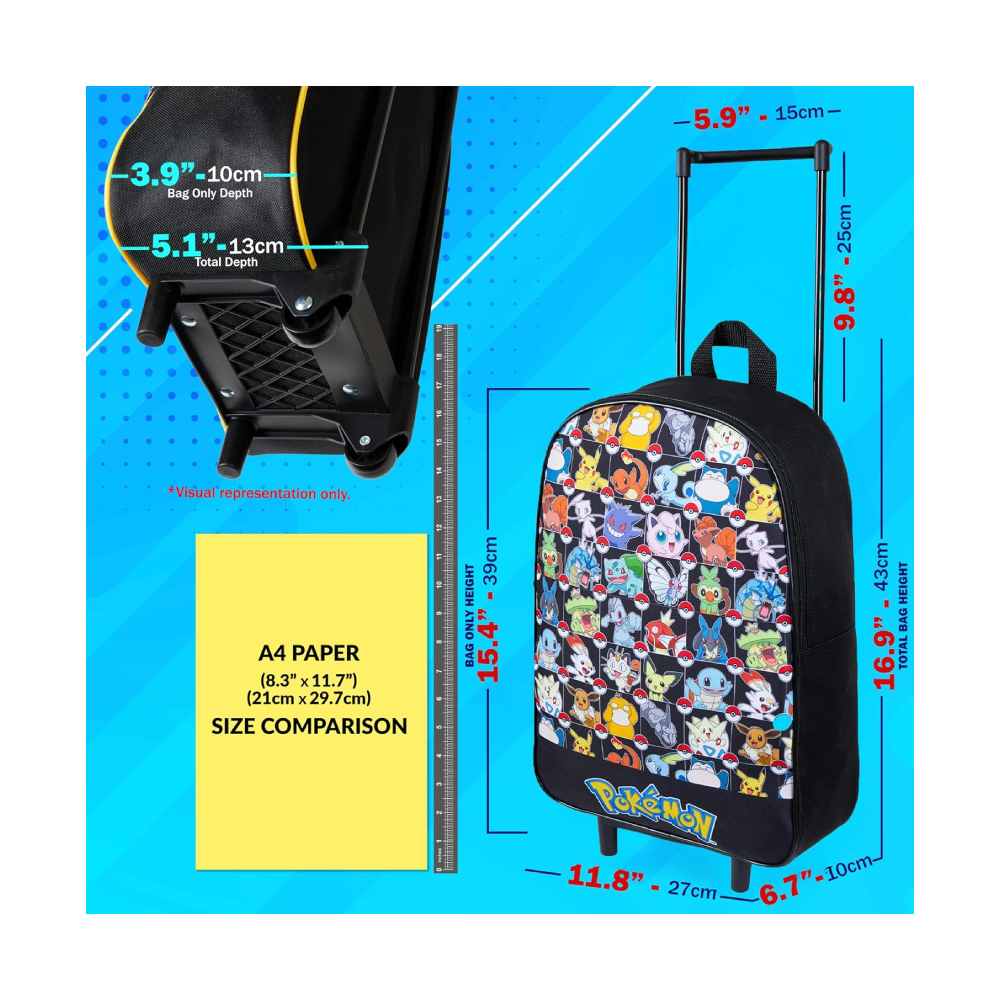 POKEMON MOCHILA CON RUEDAS SMALL GRID - 2