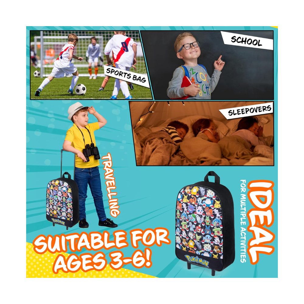 POKEMON MOCHILA CON RUEDAS SMALL GRID - 3