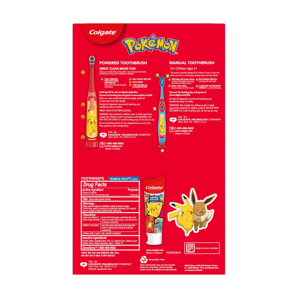 COLGATE POKEMON SET CEPILLO Y PASTA DE DIENTES INFANTIL - 5