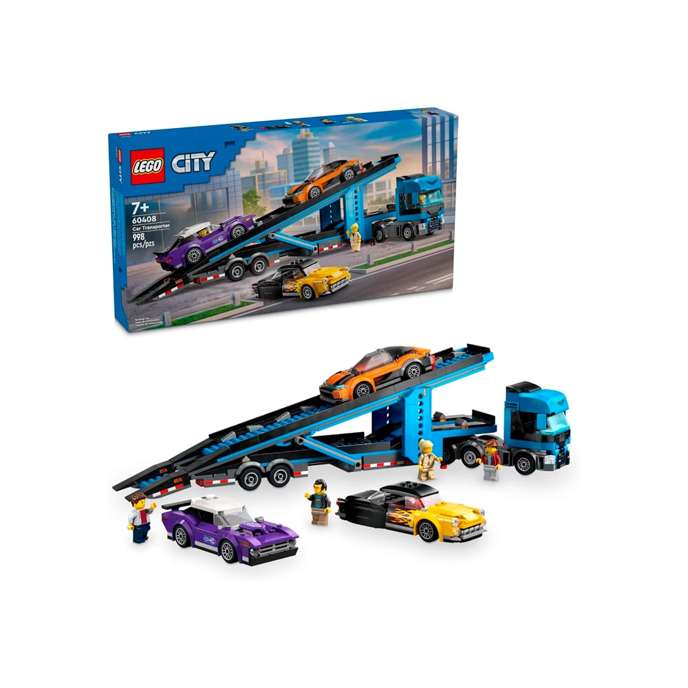 LEGO CITY CAR TRANSPORTER TRUCK WITH SPORTS CARS 60408 - 1