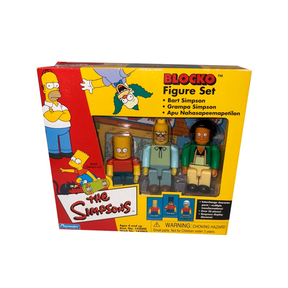 VTG THE SIMPSONS BLOCKO FIGURE SET - 2