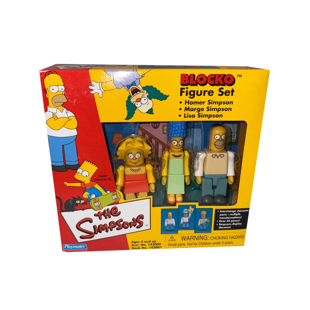 VTG THE SIMPSONS BLOCKO FIGURE SET - 3