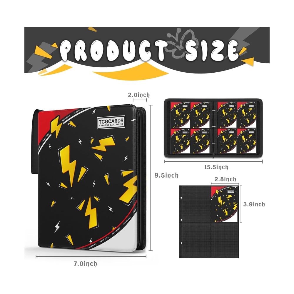 PKMN FOLDER 4 POCKET 400 CARTAS RAYO - 2