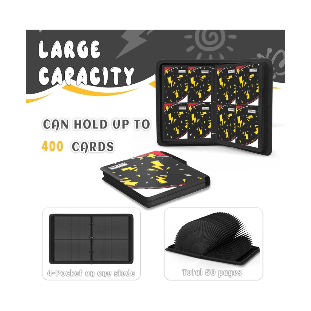 PKMN FOLDER 4 POCKET 400 CARTAS RAYO - 4