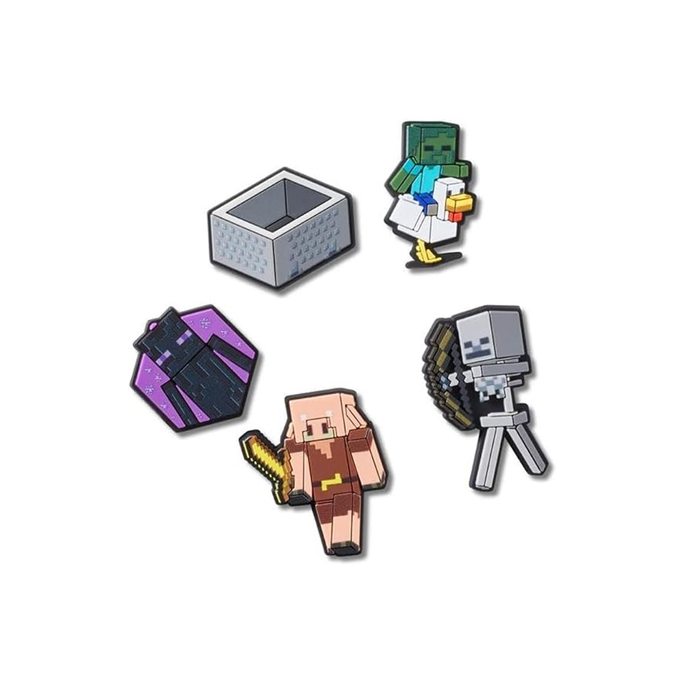 CROCS JIBBITZ VIDEO GAMES SHOE CHARM MINECRAFT PACK 5 - 1