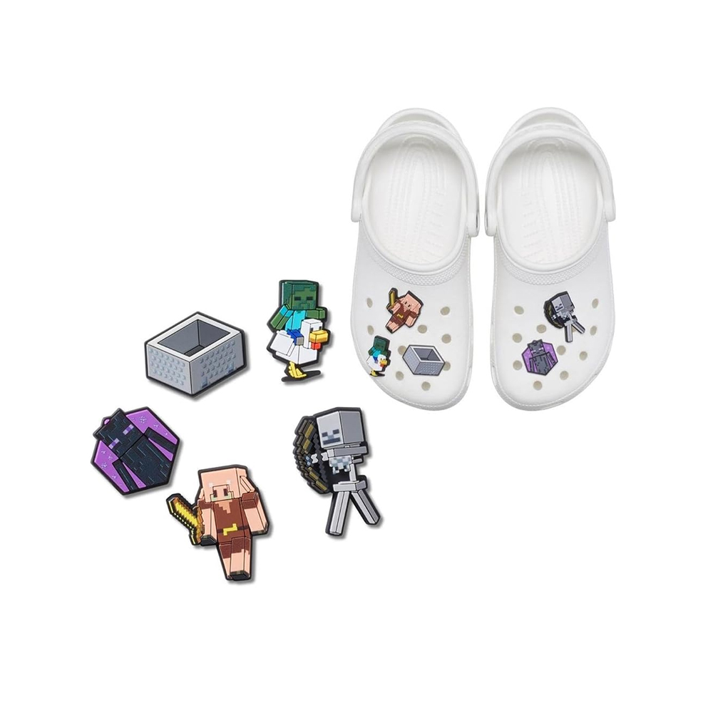 CROCS JIBBITZ VIDEO GAMES SHOE CHARM MINECRAFT PACK 5 - 3