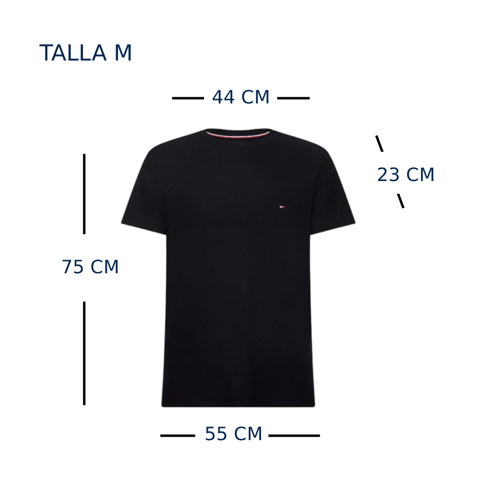 TOMMY HILFIGER POLO BLACK MANGA CORTA HOMBRE TALLA M - 2
