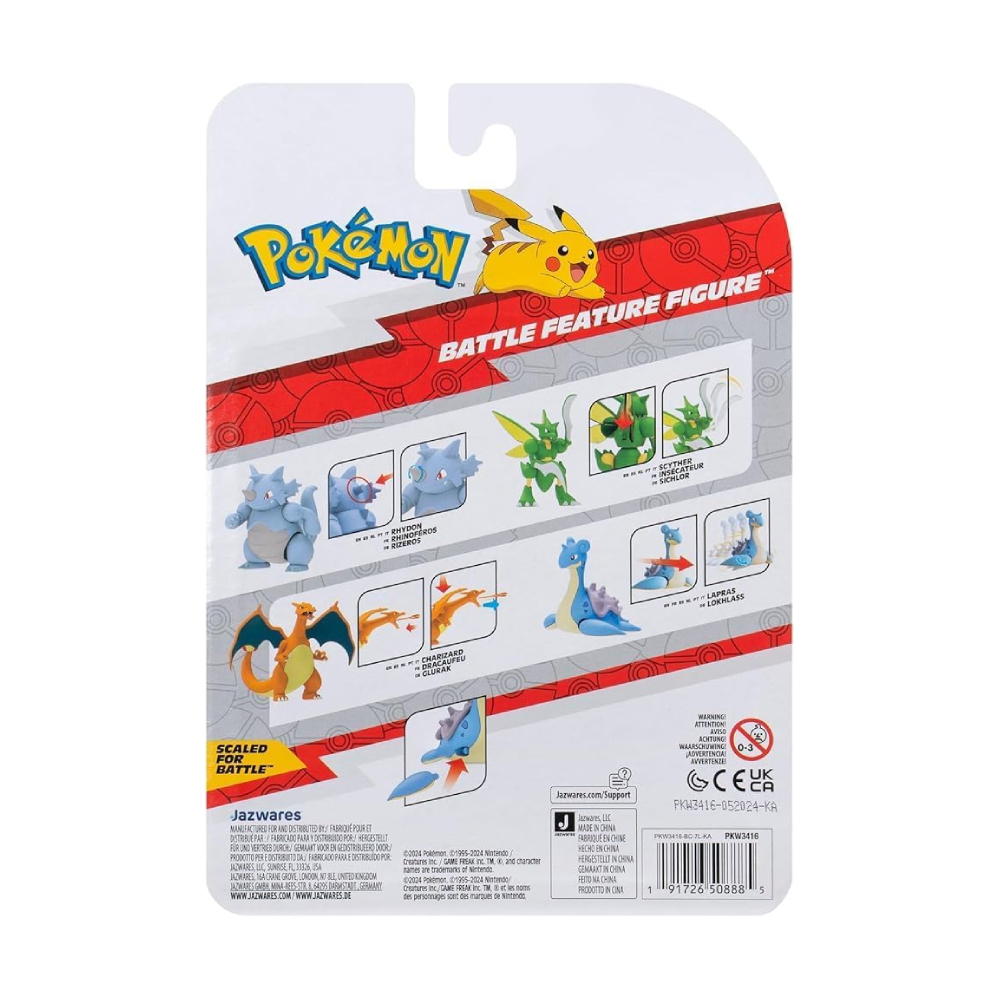 POKEMON FIGURA LAPRAS JAZWARE DETALLES - 5