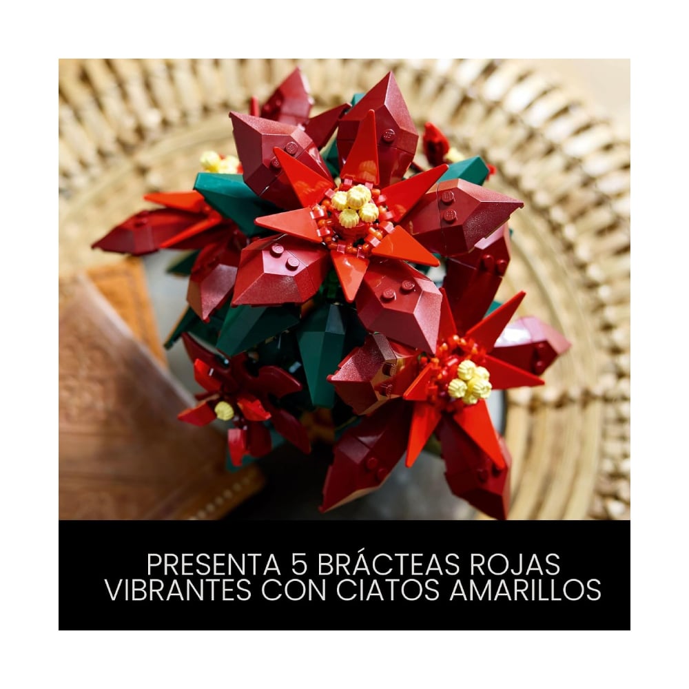 LEGO BOTANICALS POINSETTIA 10370 EXCLUSIVO - 3