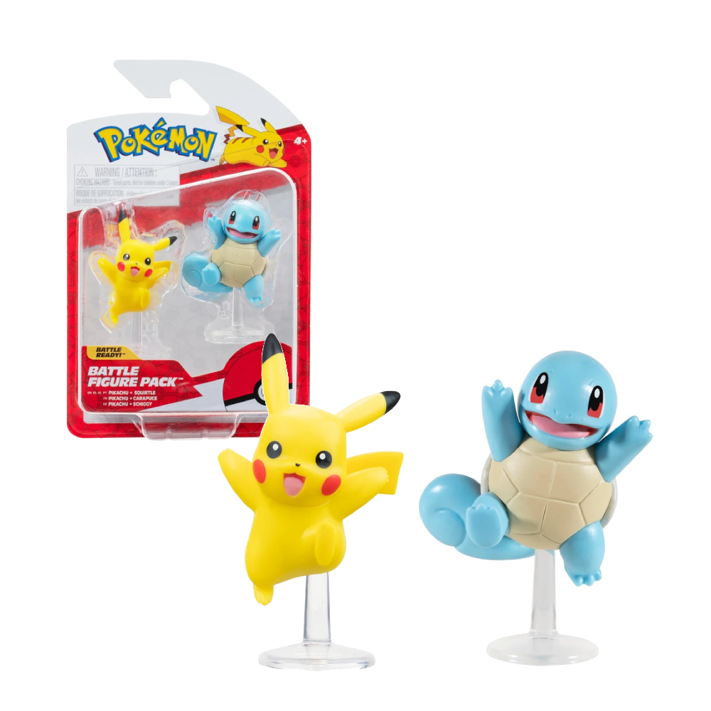 POKEMON FIGURE PIKACHU SQUIRTLE JAZWARES - 1