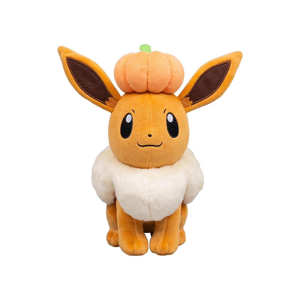 POKEMON PELUCHE EEVEE CON CALABAZA 21CM EXCLUSIVO - 1