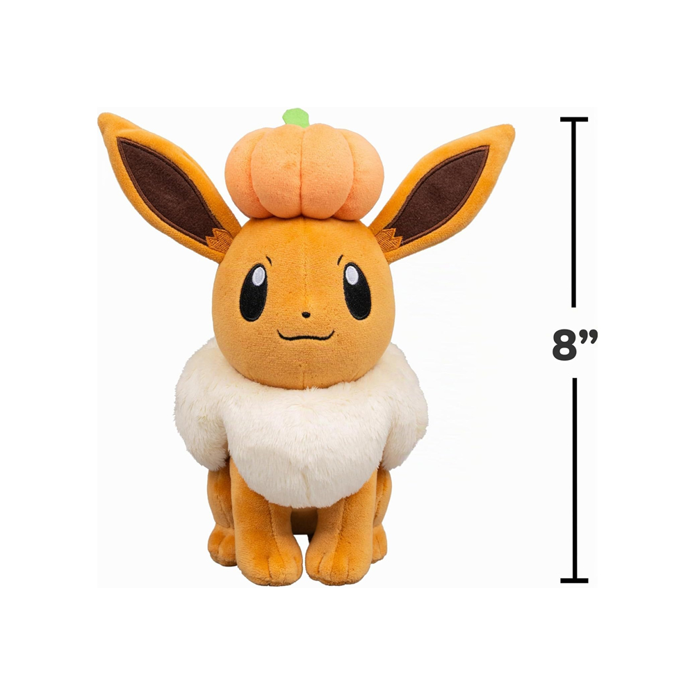 POKEMON PELUCHE EEVEE CON CALABAZA 21CM EXCLUSIVO - 2