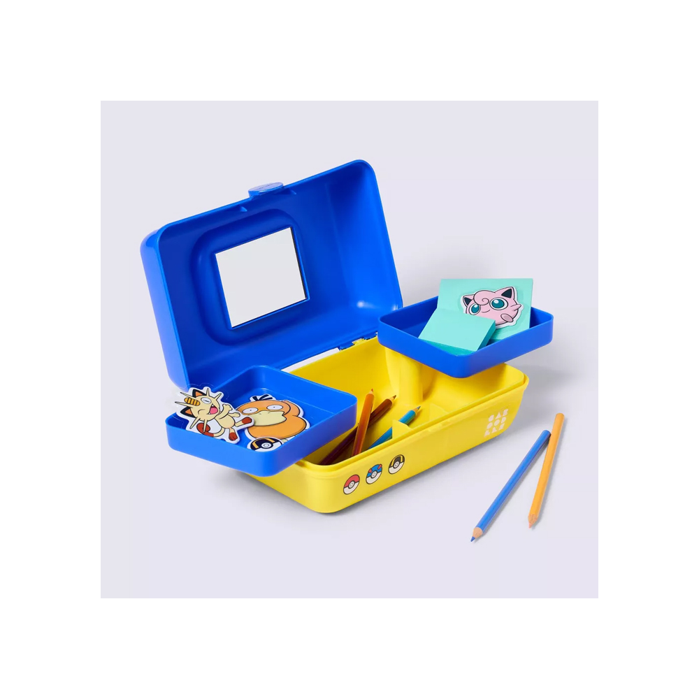 ESTUCHE CABOODLES AZUL AMARILLO POKEMON X TARGET - 5
