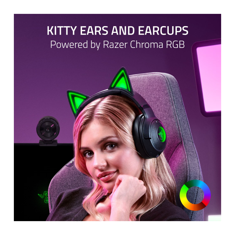 RAZER KRAKEN KITTY V2 WIRELESS BLUETOOTH GAMING HEADSET - 2