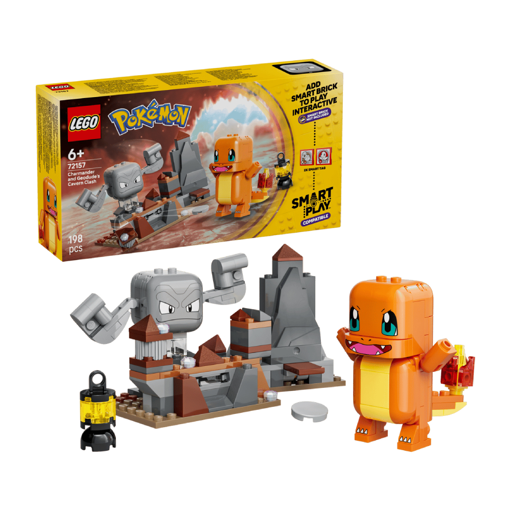 LEGO POKEMON CHARMANDER AND GEODUDE CAVERN CLASH 72157 - 1