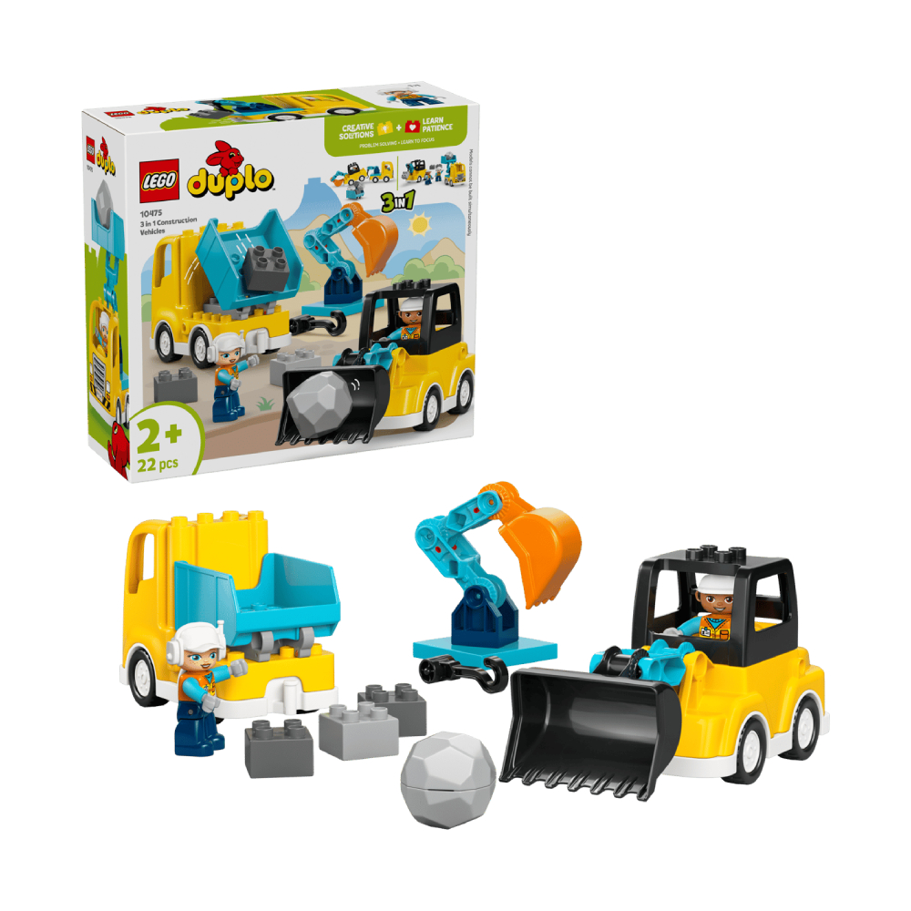 LEGO DUPLO 3 IN 1 CONSTRUCTION VEHICLES SET 10475 - 1